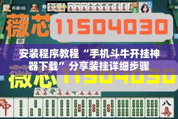 安装程序教程“手机斗牛开挂神器下载”分享装挂详细步骤