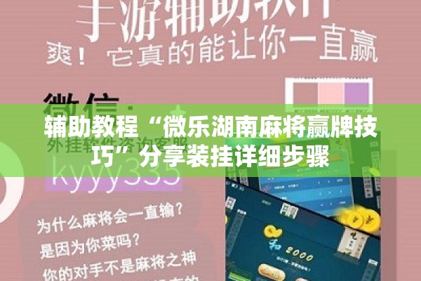 辅助教程“微乐湖南麻将赢牌技巧	”分享装挂详细步骤