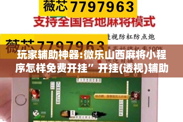 玩家辅助神器:微乐山西麻将小程序怎样免费开挂	”开挂(透视)辅助神器