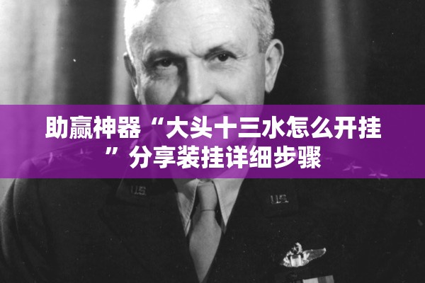 助赢神器“大头十三水怎么开挂	”分享装挂详细步骤