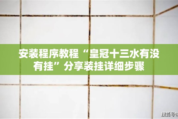 安装程序教程“皇冠十三水有没有挂	”分享装挂详细步骤