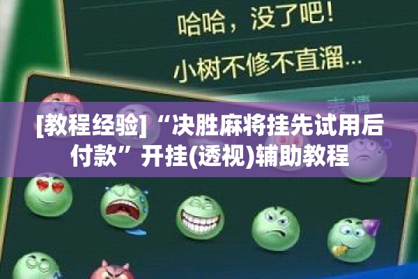 [教程经验]“决胜麻将挂先试用后付款”开挂(透视)辅助教程