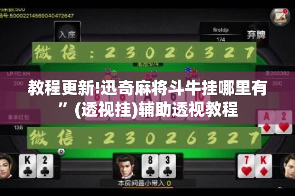 教程更新!迅奇麻将斗牛挂哪里有	”(透视挂)辅助透视教程