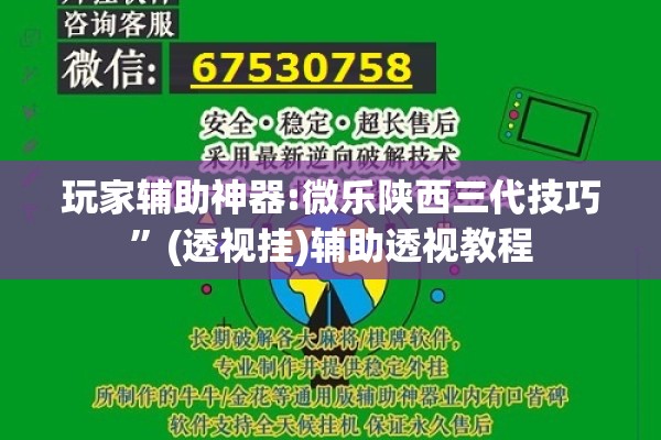 玩家辅助神器:微乐陕西三代技巧	”(透视挂)辅助透视教程