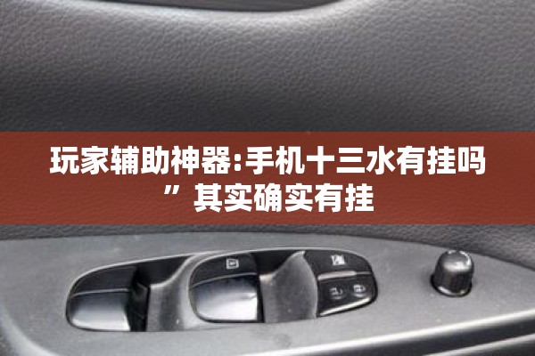 玩家辅助神器:手机十三水有挂吗”其实确实有挂