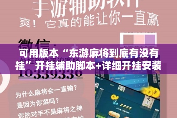 可用版本“东游麻将到底有没有挂”开挂辅助脚本+详细开挂安装教程