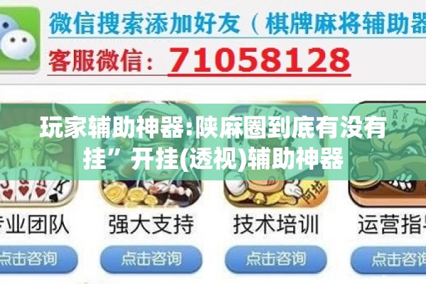 玩家辅助神器:陕麻圈到底有没有挂”开挂(透视)辅助神器