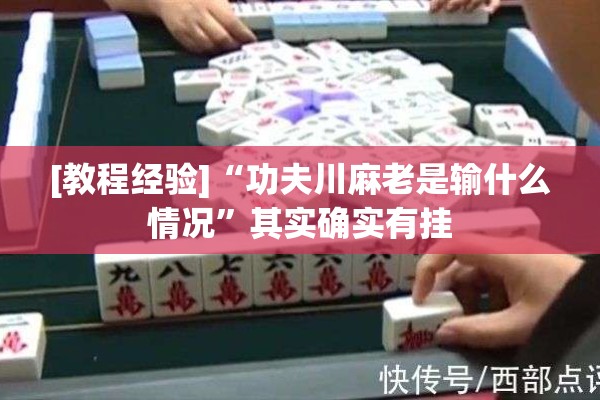[教程经验]“功夫川麻老是输什么情况”其实确实有挂