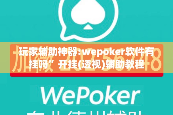 玩家辅助神器:wepoker软件有挂吗”开挂(透视)辅助教程