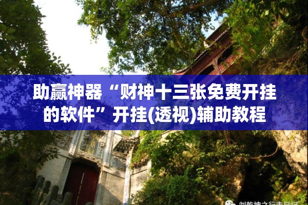 助赢神器“财神十三张免费开挂的软件”开挂(透视)辅助教程