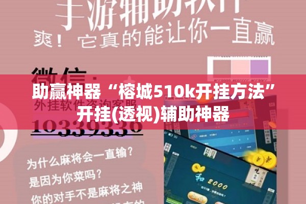 助赢神器“榕城510k开挂方法”开挂(透视)辅助神器