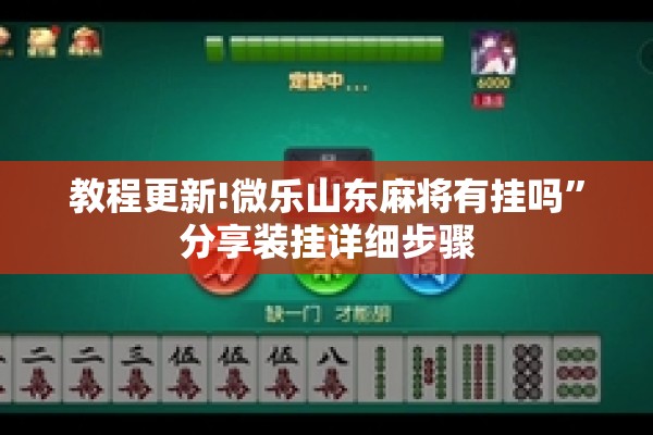教程更新!微乐山东麻将有挂吗”分享装挂详细步骤