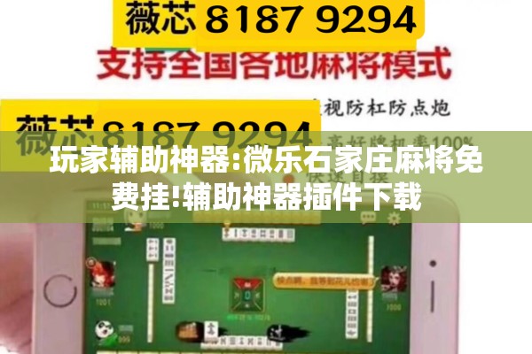 玩家辅助神器:微乐石家庄麻将免费挂!辅助神器插件下载 玩家辅助神器:微乐石家庄麻将免费挂!辅助神器插件下载
