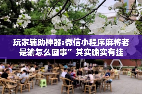 玩家辅助神器:微信小程序麻将老是输怎么回事”其实确实有挂