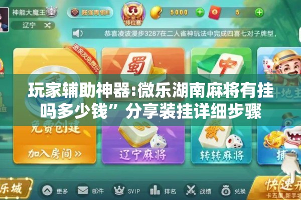 玩家辅助神器:微乐湖南麻将有挂吗多少钱”分享装挂详细步骤