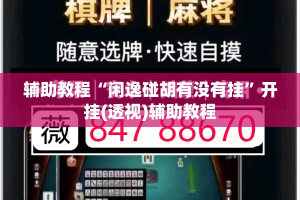 辅助教程“闲逸碰胡有没有挂”开挂(透视)辅助教程