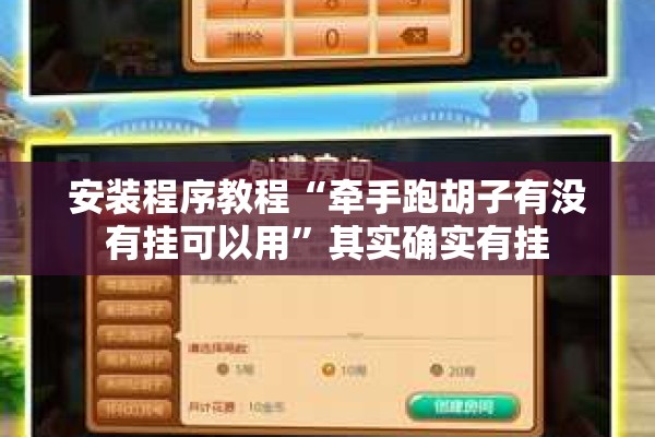安装程序教程“牵手跑胡子有没有挂可以用”其实确实有挂