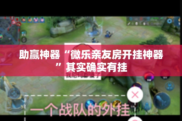 助赢神器“微乐亲友房开挂神器”其实确实有挂