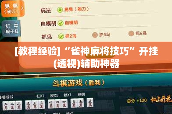 [教程经验]“雀神麻将技巧”开挂(透视)辅助神器