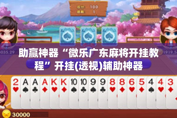 助赢神器“微乐广东麻将开挂教程”开挂(透视)辅助神器