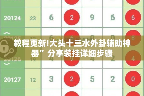 教程更新!大头十三水外卦辅助神器”分享装挂详细步骤