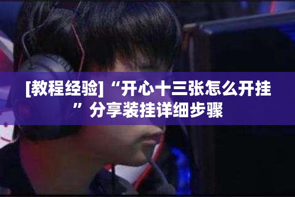 [教程经验]“开心十三张怎么开挂”分享装挂详细步骤