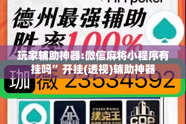 玩家辅助神器:微信麻将小程序有挂吗”开挂(透视)辅助神器