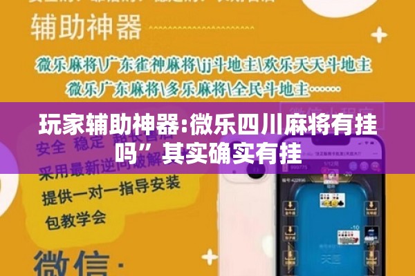 玩家辅助神器:微乐四川麻将有挂吗	”其实确实有挂