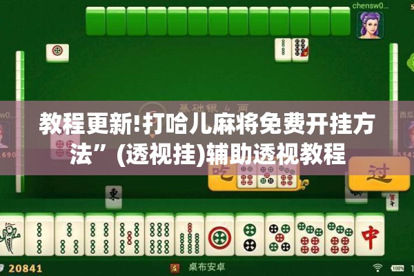 教程更新!打哈儿麻将免费开挂方法	”(透视挂)辅助透视教程