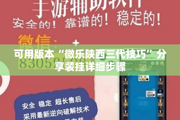 可用版本“微乐陕西三代技巧”分享装挂详细步骤