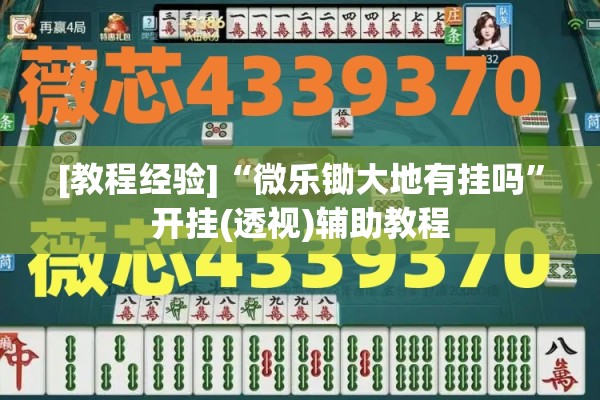 [教程经验]“微乐锄大地有挂吗”开挂(透视)辅助教程