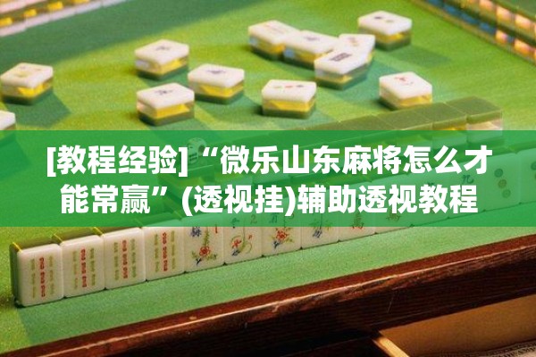 [教程经验]“微乐山东麻将怎么才能常赢”(透视挂)辅助透视教程