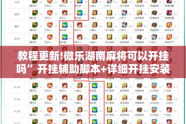 教程更新!微乐湖南麻将可以开挂吗	”开挂辅助脚本+详细开挂安装教程