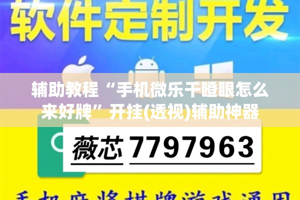 辅助教程“手机微乐干瞪眼怎么来好牌	”开挂(透视)辅助神器