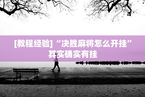 [教程经验]“决胜麻将怎么开挂”其实确实有挂