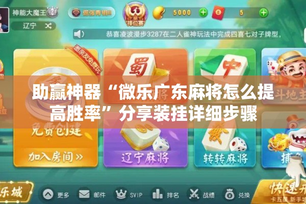助赢神器“微乐广东麻将怎么提高胜率	”分享装挂详细步骤