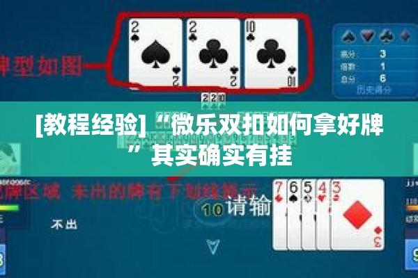 [教程经验]“微乐双扣如何拿好牌”其实确实有挂