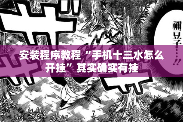 安装程序教程“手机十三水怎么开挂”其实确实有挂