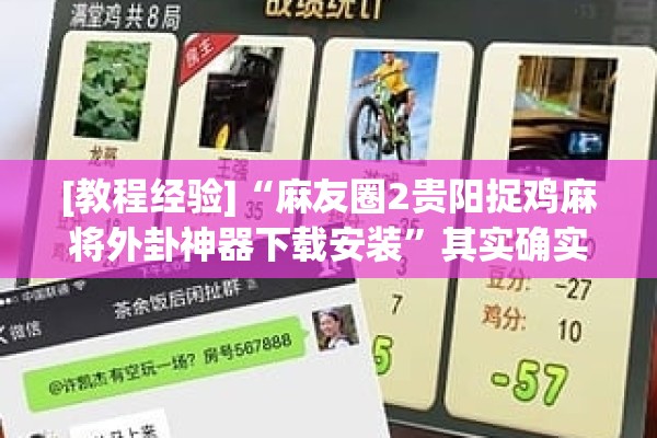 [教程经验]“麻友圈2贵阳捉鸡麻将外卦神器下载安装”其实确实有挂