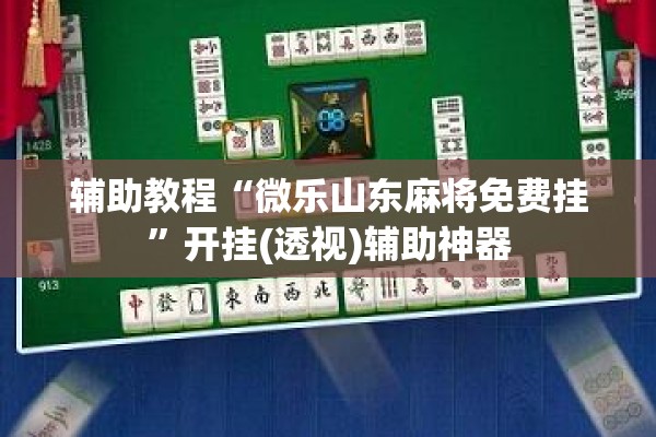 辅助教程“微乐山东麻将免费挂	”开挂(透视)辅助神器