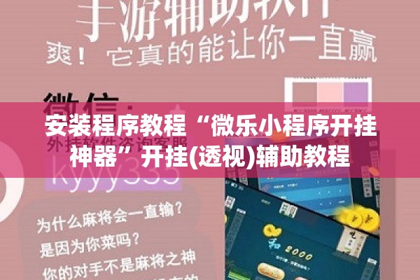 安装程序教程“微乐小程序开挂神器”开挂(透视)辅助教程