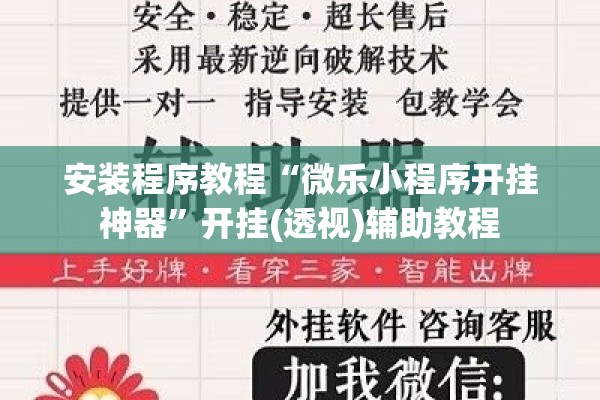 安装程序教程“微乐小程序开挂神器	”开挂(透视)辅助教程