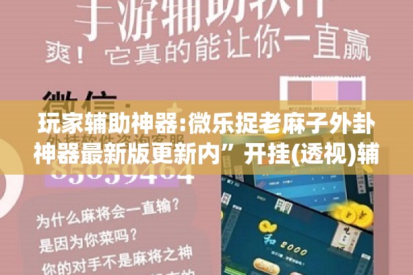 玩家辅助神器:微乐捉老麻子外卦神器最新版更新内	”开挂(透视)辅助神器