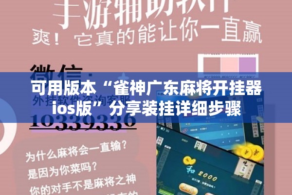 可用版本“雀神广东麻将开挂器ios版	”分享装挂详细步骤