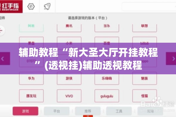 辅助教程“新大圣大厅开挂教程	”(透视挂)辅助透视教程