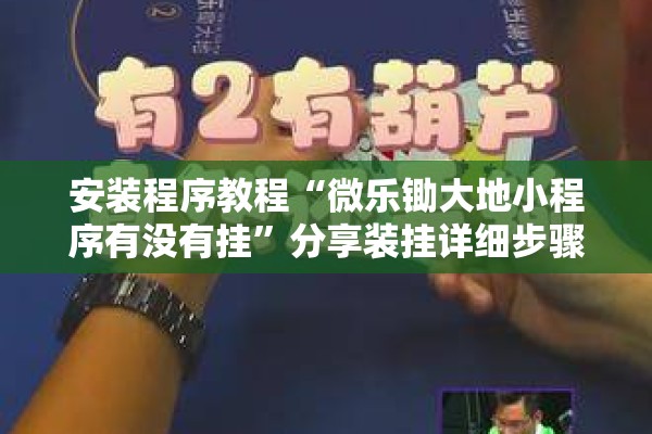安装程序教程“微乐锄大地小程序有没有挂”分享装挂详细步骤