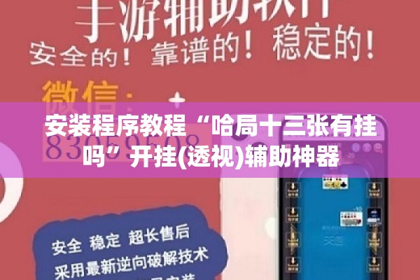 安装程序教程“哈局十三张有挂吗”开挂(透视)辅助神器