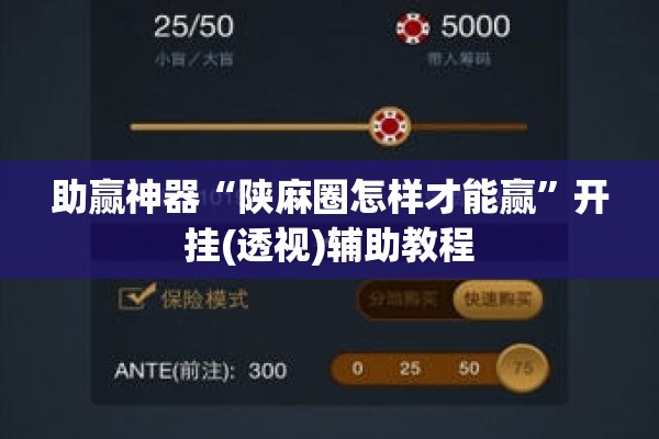 助赢神器“陕麻圈怎样才能赢”开挂(透视)辅助教程