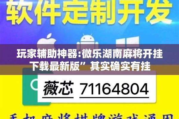玩家辅助神器:微乐湖南麻将开挂下载最新版”其实确实有挂