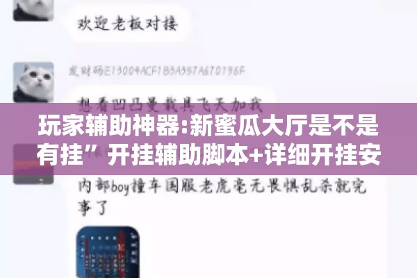 玩家辅助神器:新蜜瓜大厅是不是有挂”开挂辅助脚本+详细开挂安装教程